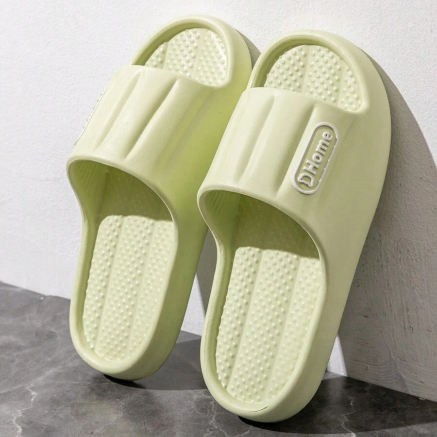 Women's Letter Design Slippers, Casual Open Toed Soft Soled Shoes, Comfortable Slippers
