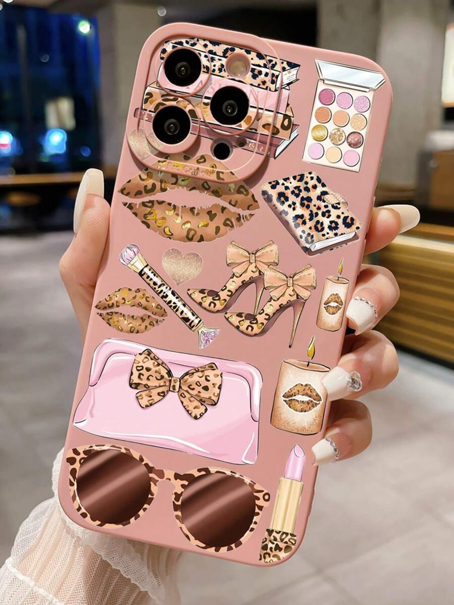 1 Stück Leoparden-Muster Schutzhülle kompatibel mit iPhone/Galaxy/Infinix/Redmi/OPPO/VIVO/Realme