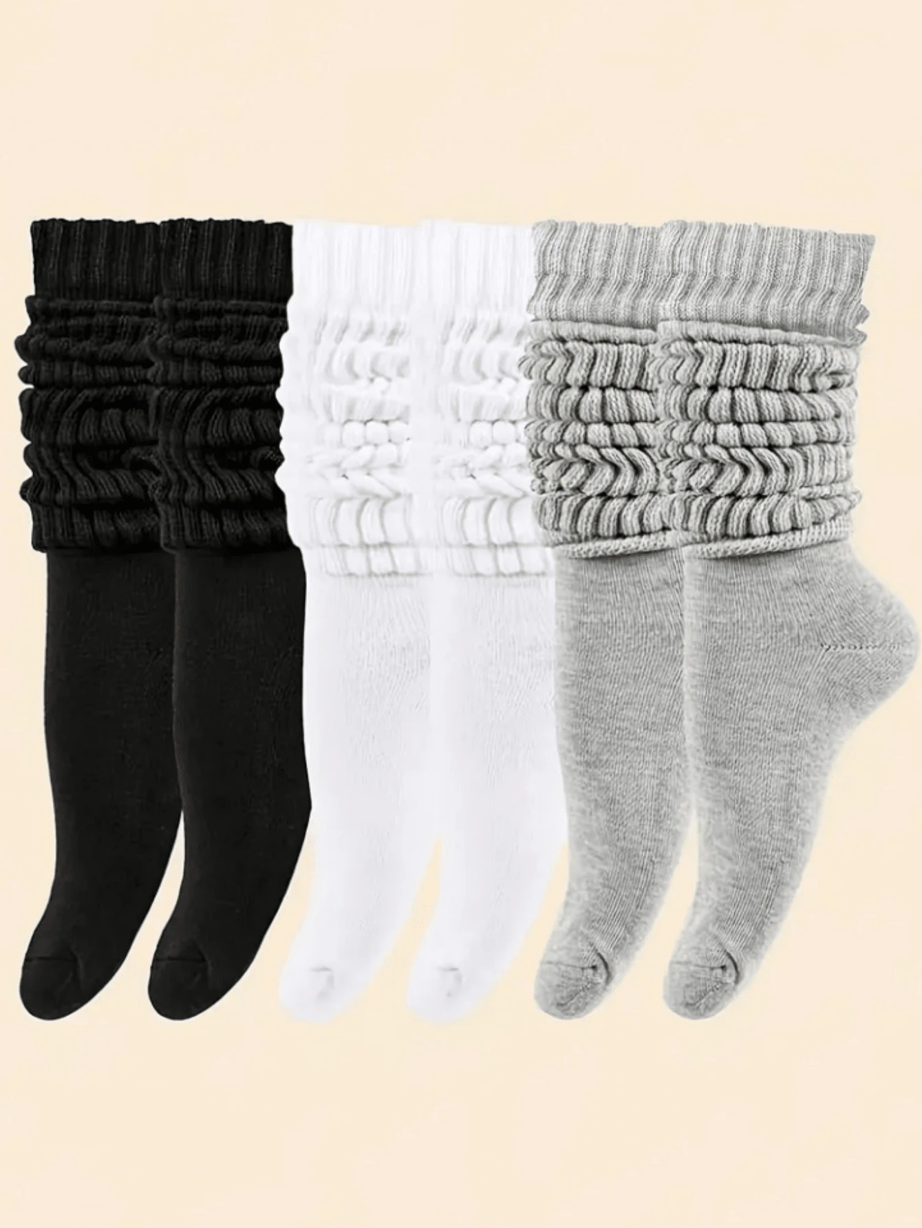 1 Pair/5 Pairs Women's Warm Knee High Socks, Colored Bubble Leg Warmers, Sports Socks For Autumn/Winter
