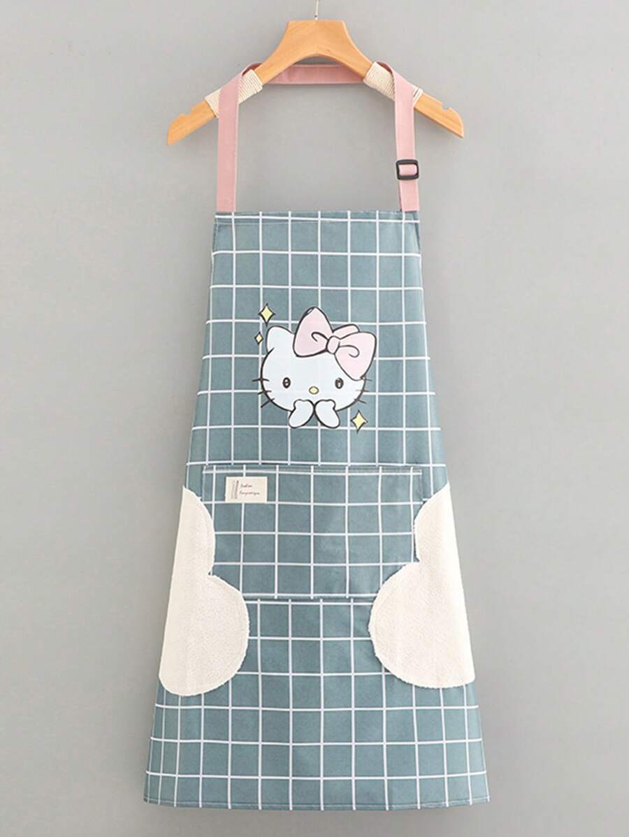 Sanrio Hello Kitty Sanrio Apron - Cute Waterproof PVC, Easy To Clean Dish Towel Function, Oil Resistant, Suitable For Cooking And Crafts
