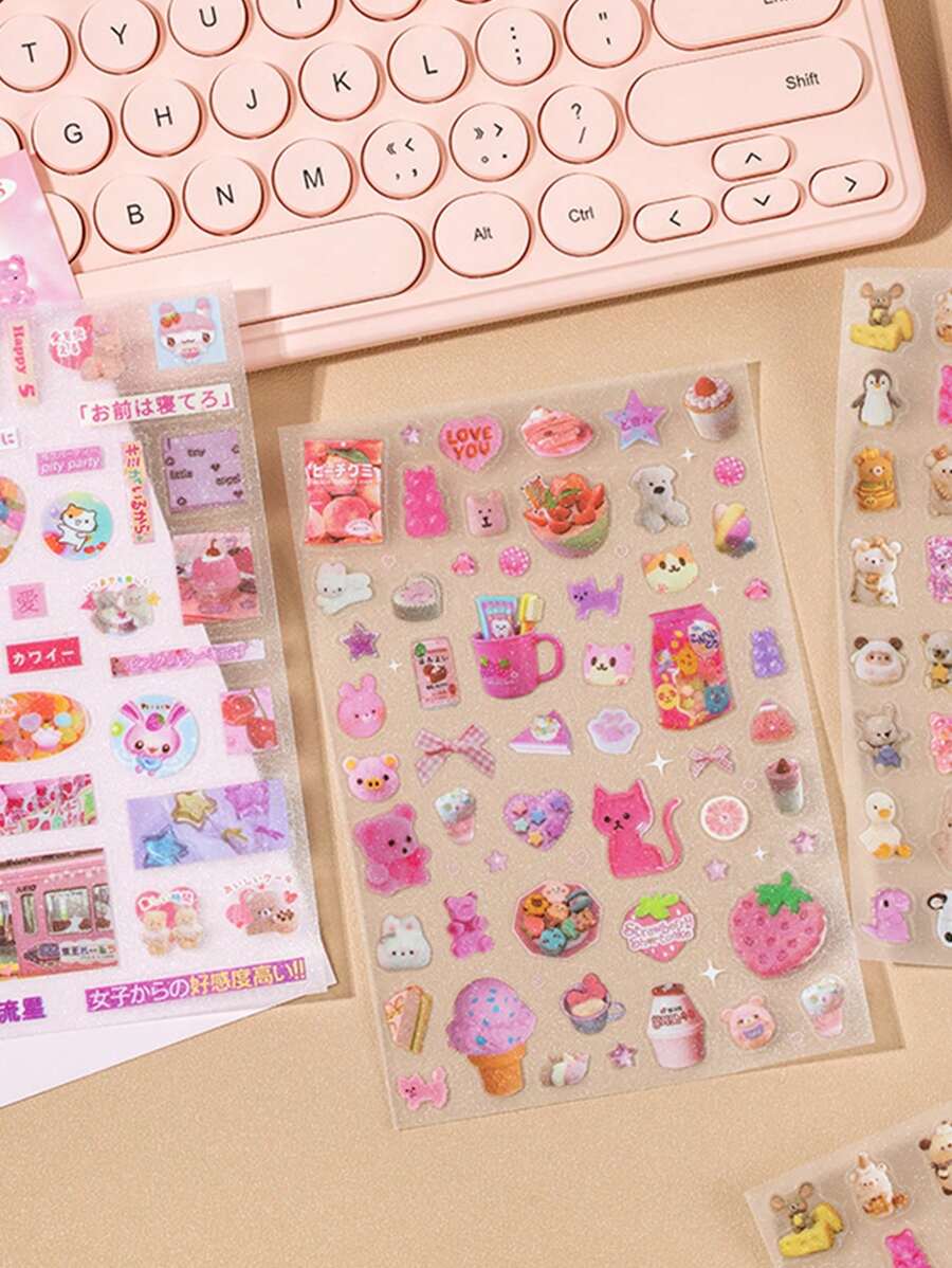 6pcs Vintage Style Stickers, Peninsula Countryside Series, Scrapbook/Planner Decorations, DIY Materials,School Supplies,Back To School