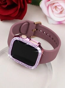Smoky Purple Strap + Pink Case