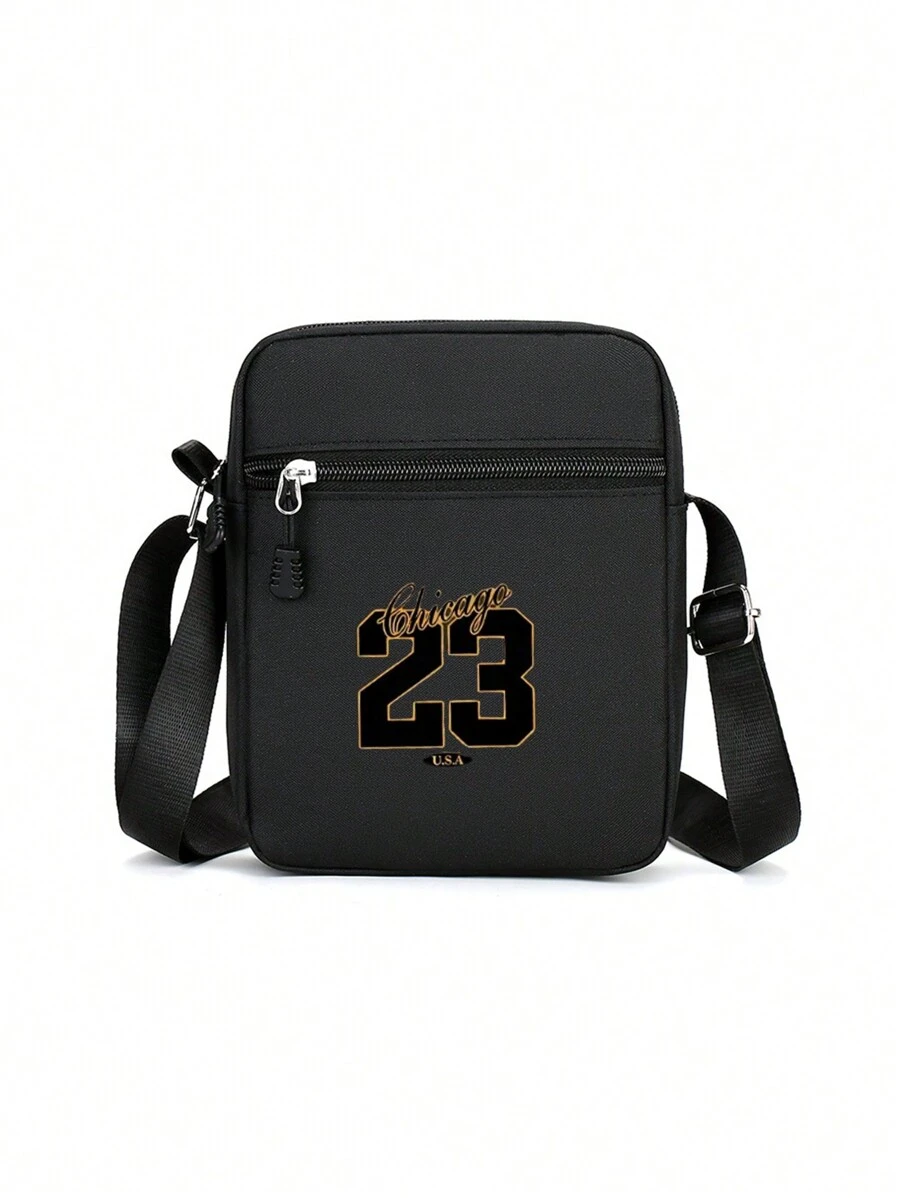 1 bolsa de ombro elegante, popular, casual, 23 decorações digitais para uso no inverno, toque confortável, fecho de zíper, alça de ombro ajustável para escola, trabalho, compras, brincadeiras, presentes de aniversário adequados para meninos