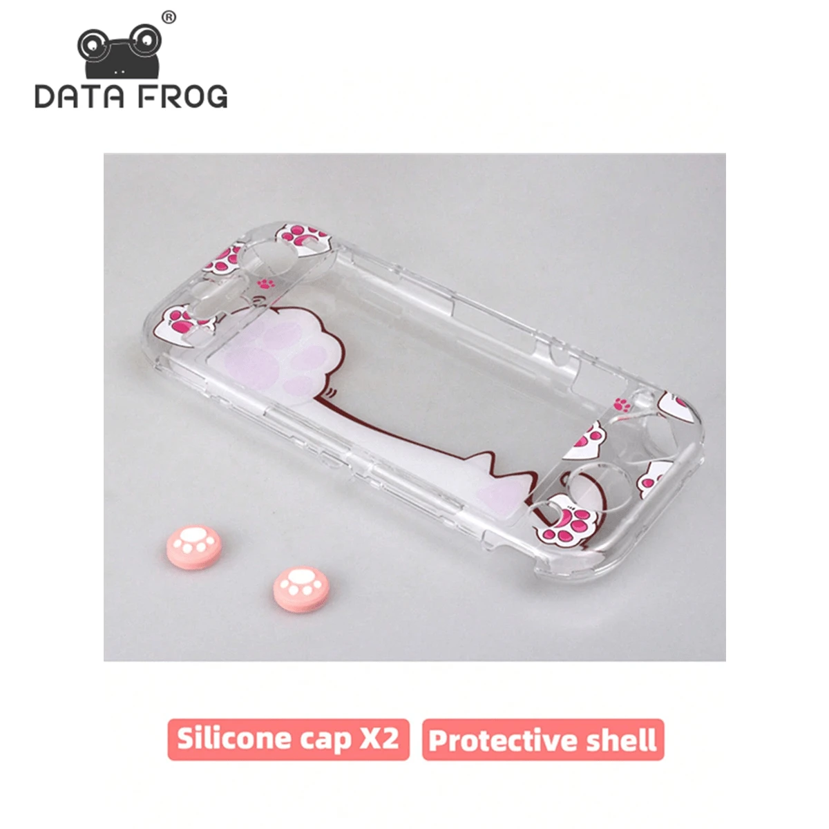 DATA FROG DATA FROG Protective Transparent Case Compatible With Switch Lite Cover Cute Clear Case Hard Shell Compatible With Switch Lite Accessories