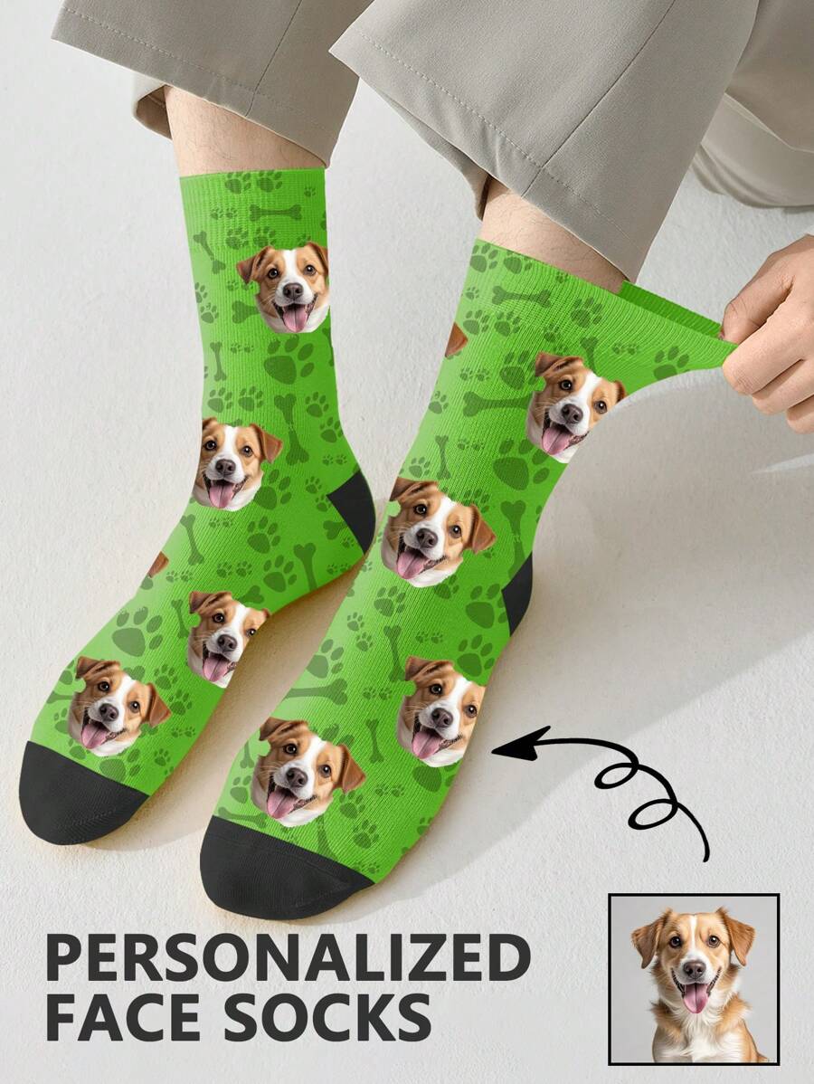 1 Pair Custom Face Socks, Custom Photo Sock, Custom Printed Socks, Personalized Funny Face Socks, Custom Picture Socks, Put Any Face On The Socks, Anniversary Gift, Valentine Gift, Birthday Gift