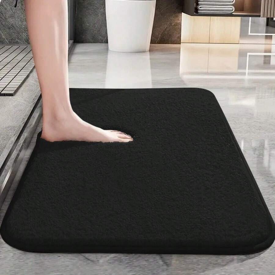 Thickened Bathroom Solid Color Ultra-Soft Non-Slip Foot Mat Shower Room Absorbent Mat Bathtub Mat Dirt-Resistant Door Mat
