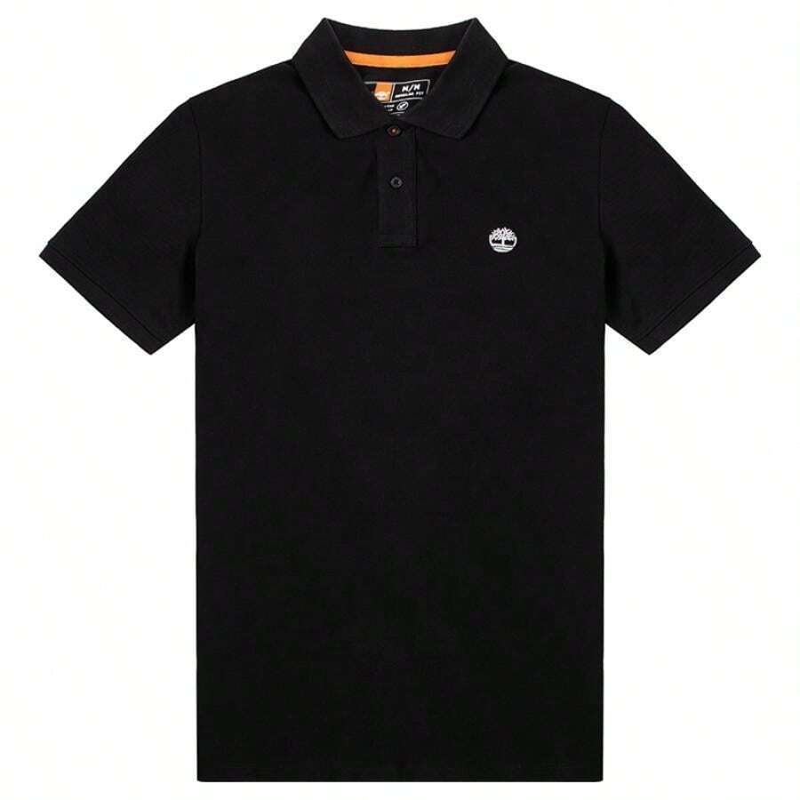 Timberland Men's Loose Fit Polo Shirt, Breathable Short Sleeve Casual T-Shirt For Summer Outdoor Activities, Size Up Is Recommended