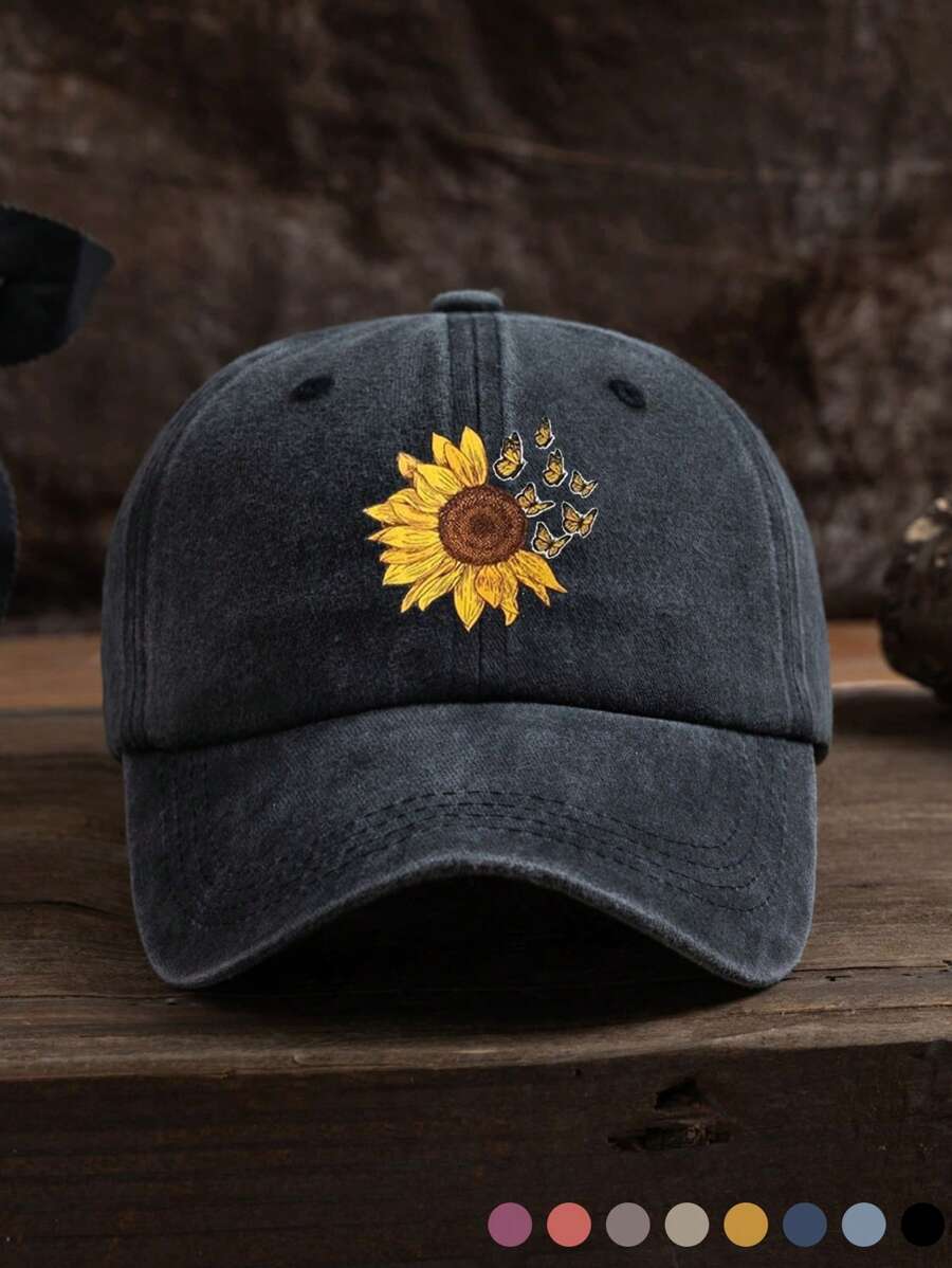 1 casquette de baseball à motif de tournesol à la mode pour hommes et femmes pour la vie quotidienne Boho