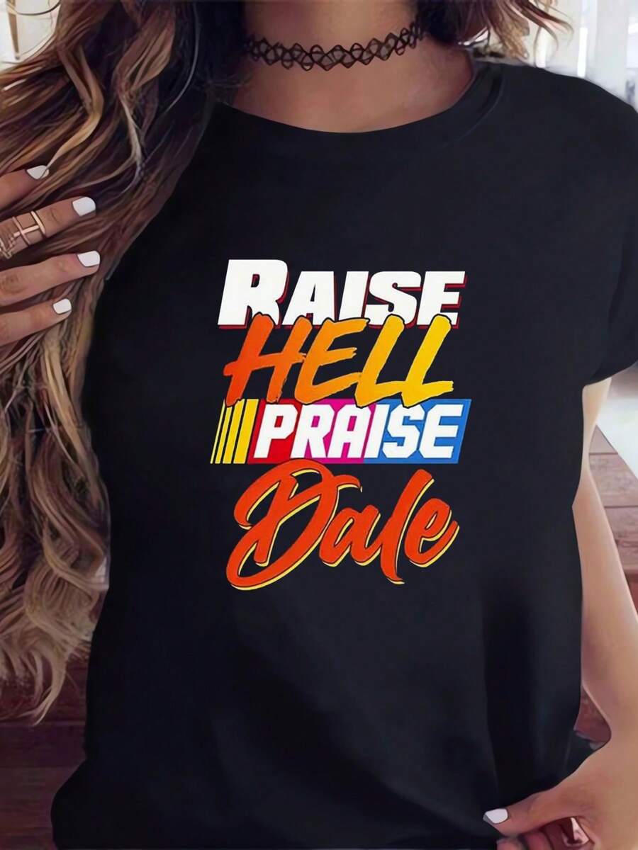 5.Advanced Thanksgiving Printed Pattern T-Shirt Women Round Neck Short Sleeve Casual Novel Shirt Comfortable Skin-Friendly Tee