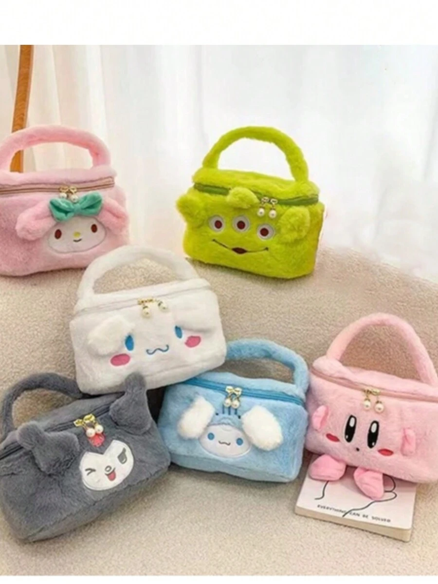 Sanrio 1 pezzo Borsa a mano carina Sanrio Hello Kitty, Kuromi, My Melody, Cinnamoroll, accessori decorativi borsa per animali anime, borsa porta oggetti regalo