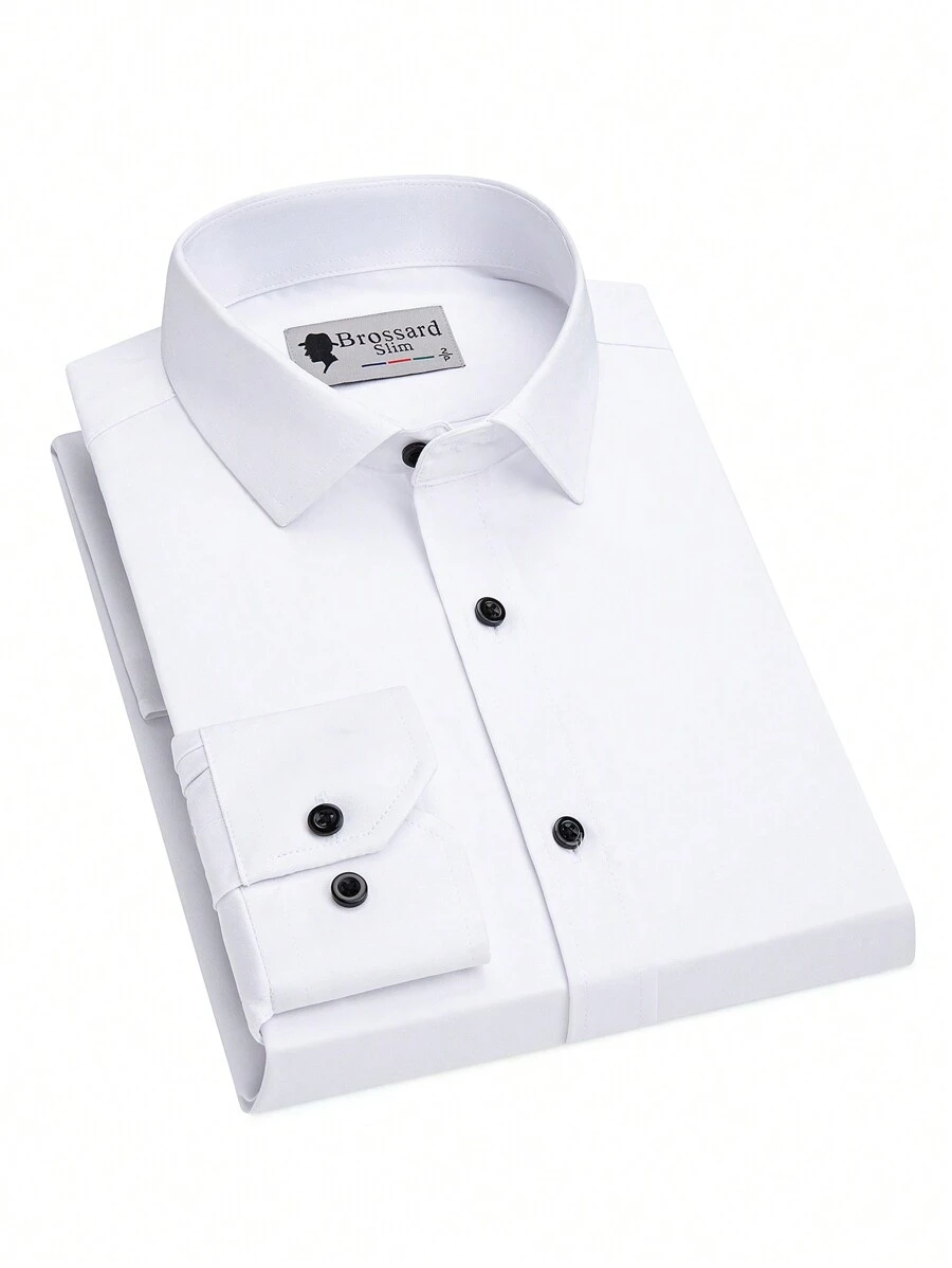 Novo Camisa Social Masculina Manga Longa 62% poliéster, 35% algodão, 3% elástano