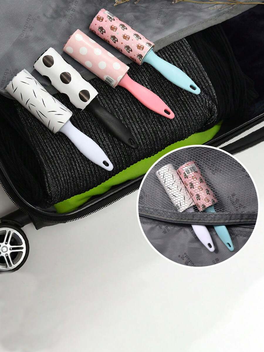 1pc Mini Removable Clothes Lint Stick Roller Lint Paper Portable Lint Remover