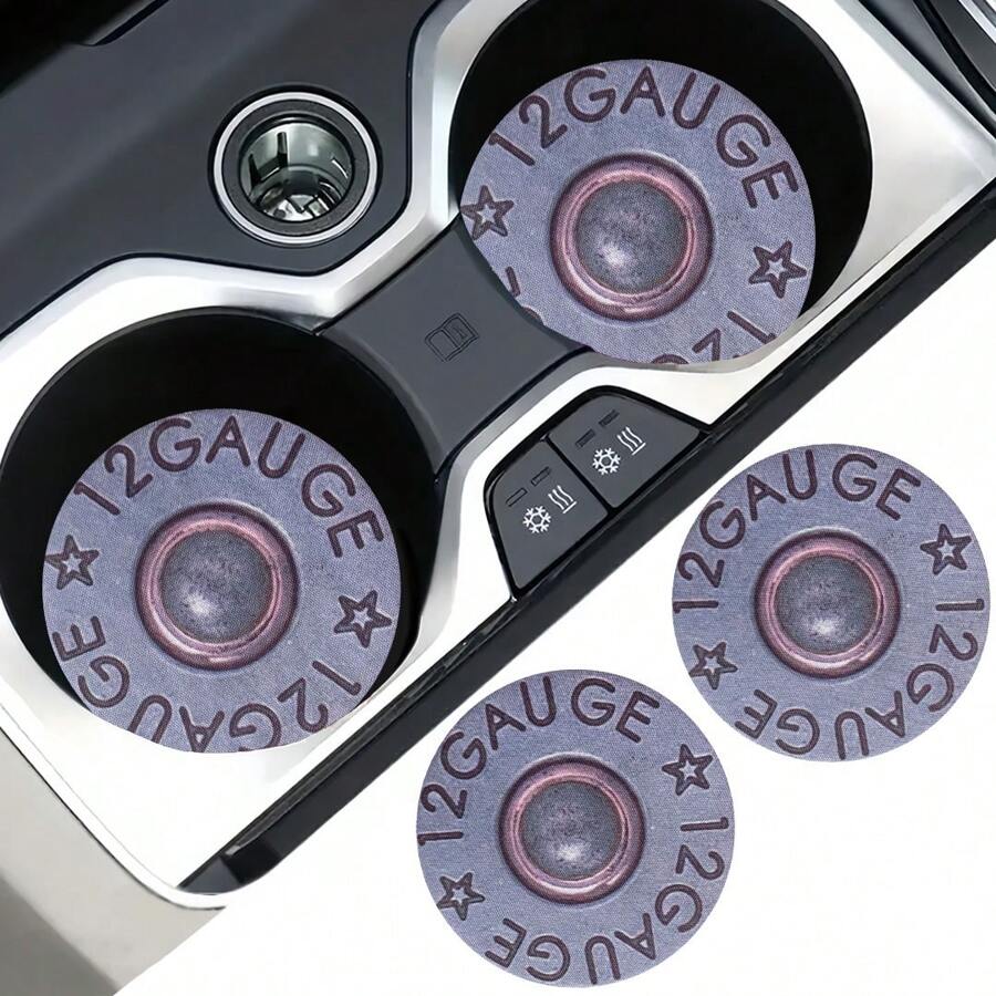 2 pièces/4 pièces Dessous de verre absorbant pour porte-gobelets de voiture - motif à base de balle - protège l'intérieur de votre voiture - idéal pour les hommes et les femmes - à utiliser dans la voiture, le véhicule, la maison et le bureau