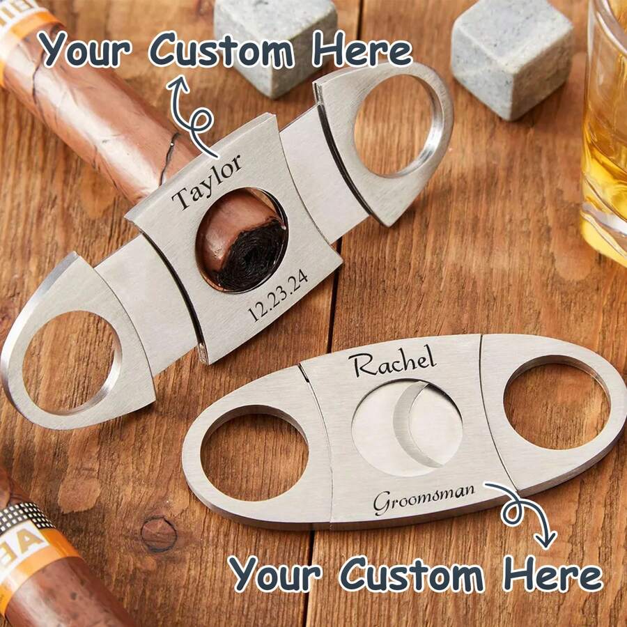 Couteau à cigare personnalisé, étui de voyage pour cigare , cadeau de la fête des pères, cadeau pour garçon d'honneur, meilleur homme, accessoires de mariage