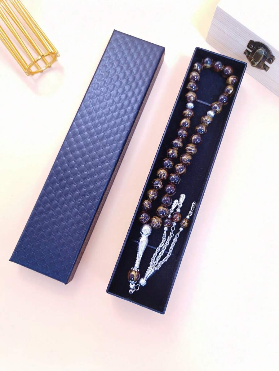 2pcs/Set 33pcs 10cm Turquoise Ramadan Prayer Beads Bracelet, High Quality Islamic Ramadan Prayer Gift