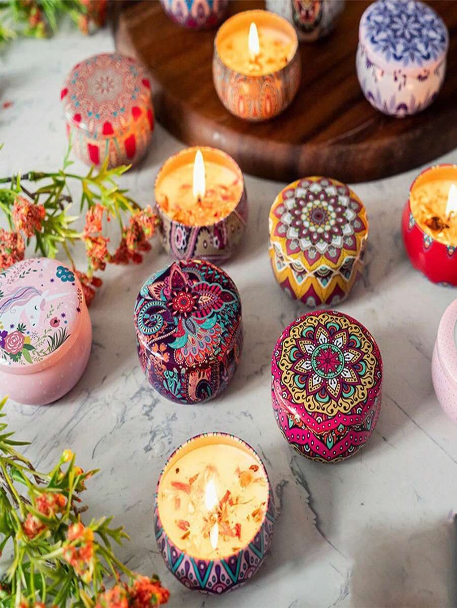 9/8/6/4/1pc Scented Candles Gift Set,Great Gift For Your Mother On Mother's Day, Wedding Souvenirs,Aromatherapy Candles For Home,Candle Present For Men And Women, 120H Long Burning Natural Soy Candles Strong Fragrance Portable Travel Candles Gifts For Birthday Christmas Day Yoga Bath, Valentine's Day Gift