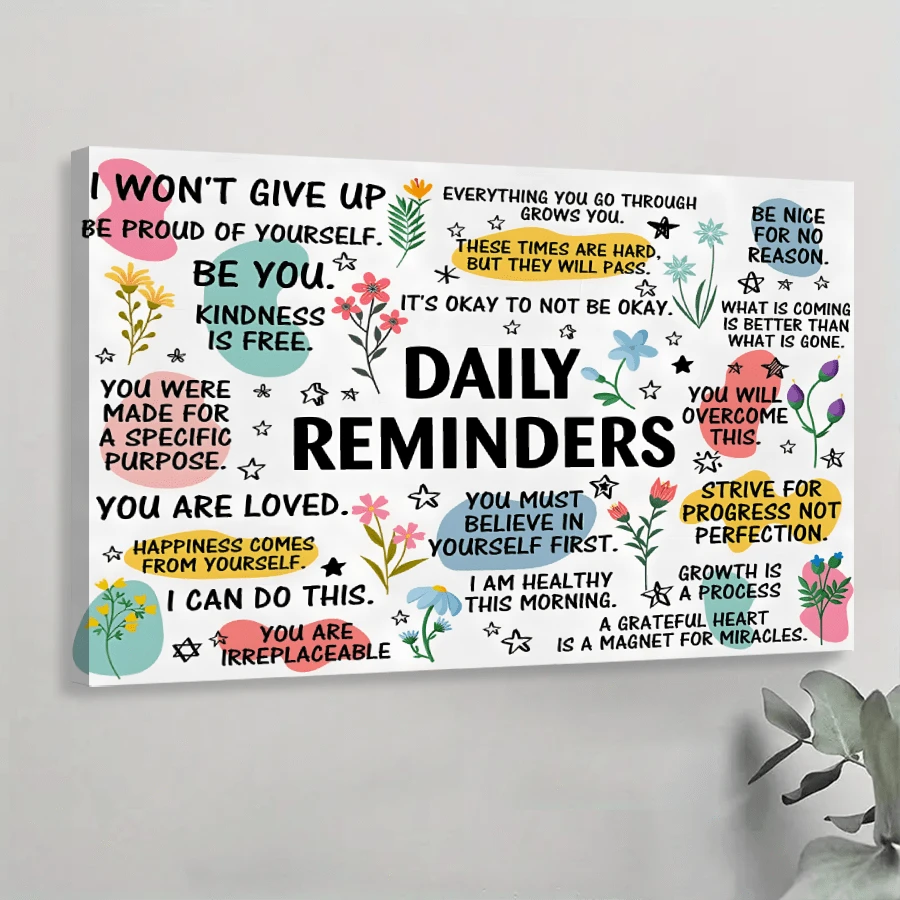 1 Pc Framed Inspirational Wall Art Print,Home Decor, School Decor, Living Room Decor & Hallway Decor, Great Motivational Gift