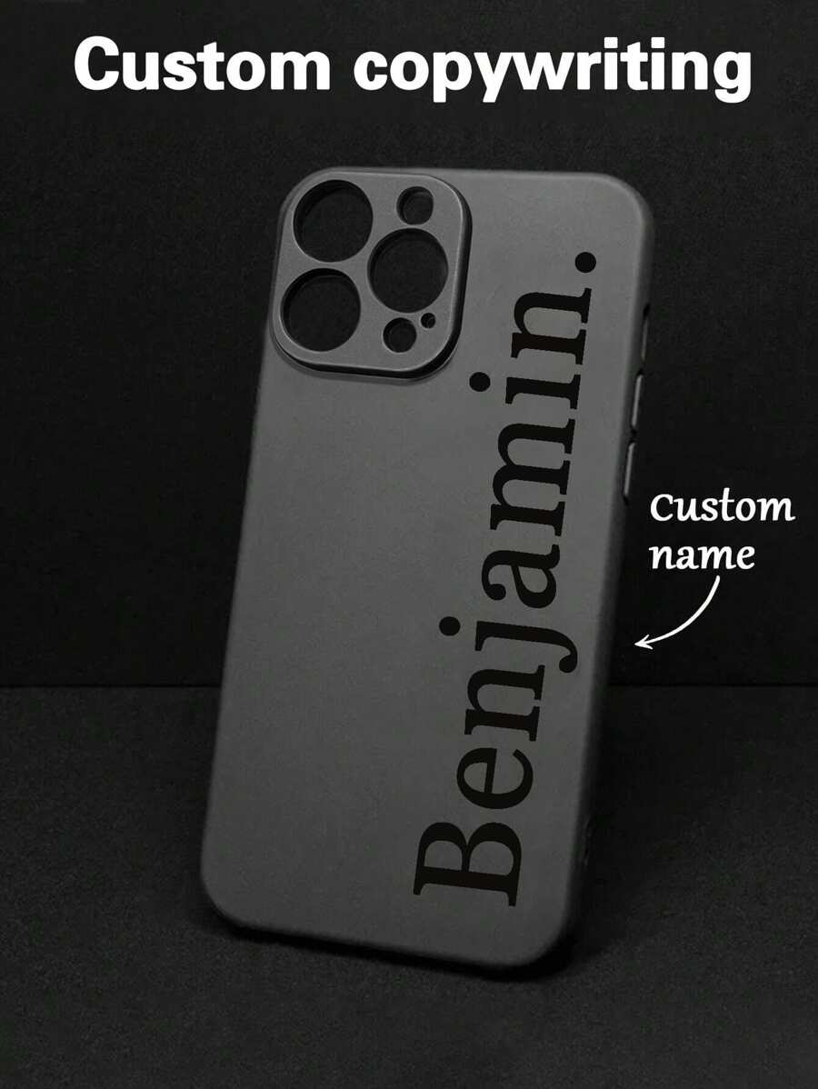 1pc Customized Name Phone Case, Personalized Name Design IPhone Phone Case, Customized Name IPhone Phone Case, Personalized Phone Case, Custom Image Phone Case, Anniversary Gift, Valentine's Day Gift, Birthday Gift, Wedding Gift, Mother's Day Gift, Father's Day Gift, Best Friend Gift, Compatible With Iphone 11/12/13/14/15promax