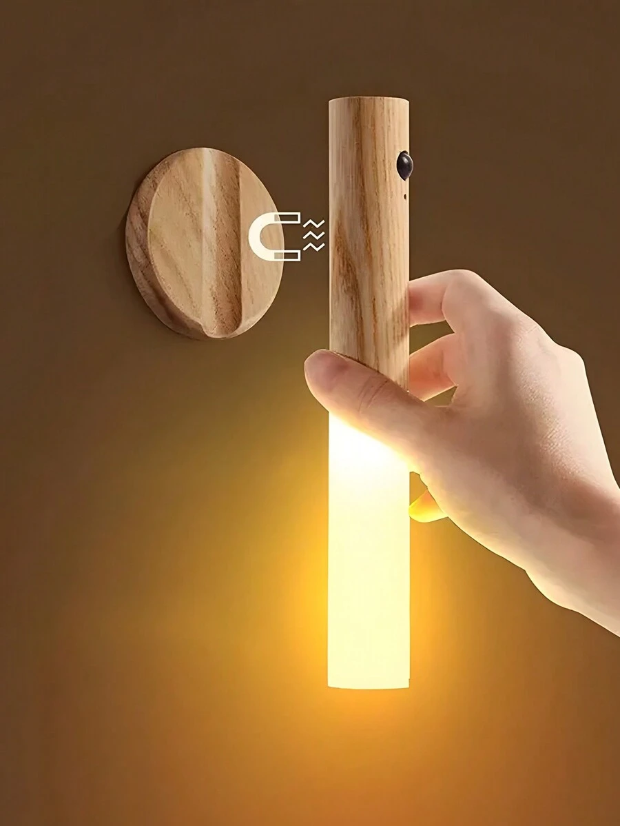 Applique murale à détection de mouvement LED, lampe murale à détection de mouvement intelligente, veilleuse portable amovible magnétique, contrôle par capteur intelligent, maison, veilleuse de camping portable, veilleuse de camping magnétique, lampe à capteur, veilleuse à détection de mouvement humain, chargement de type C, veilleuse intelligente, convenant pour le couloir, la chambre, l'armoire, le comptoir, les escaliers, le placard, la table de chevet