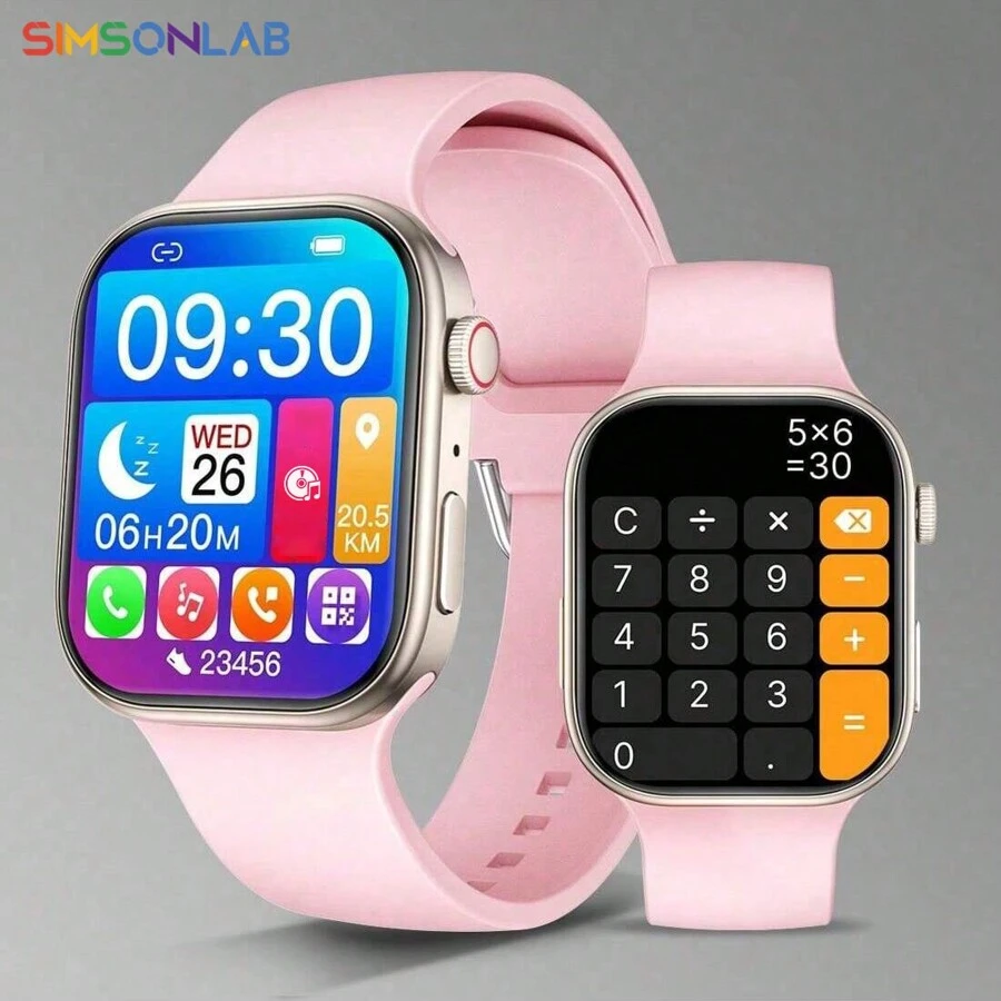 SIMSONLAB 1.83-Inch Smart Watch, Wireless Calling & Dial, Multi -Sport Modes, Calling Reminder & Rejection, Information Reminder, SMS Reminder,Compatible With Iphone/Andriod Christmas New Year Valentine's Day Holiday Gift