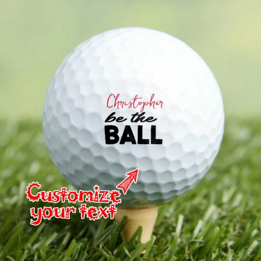 3 balles de golf personnalisées, balles de pratique rondes en caoutchouc à deux couches, balles de sport extérieur personnalisées, convenant aux sports d'équipe, à la Saint-Valentin, à l'anniversaire de mariage, le meilleur cadeau pour la famille et les amis.