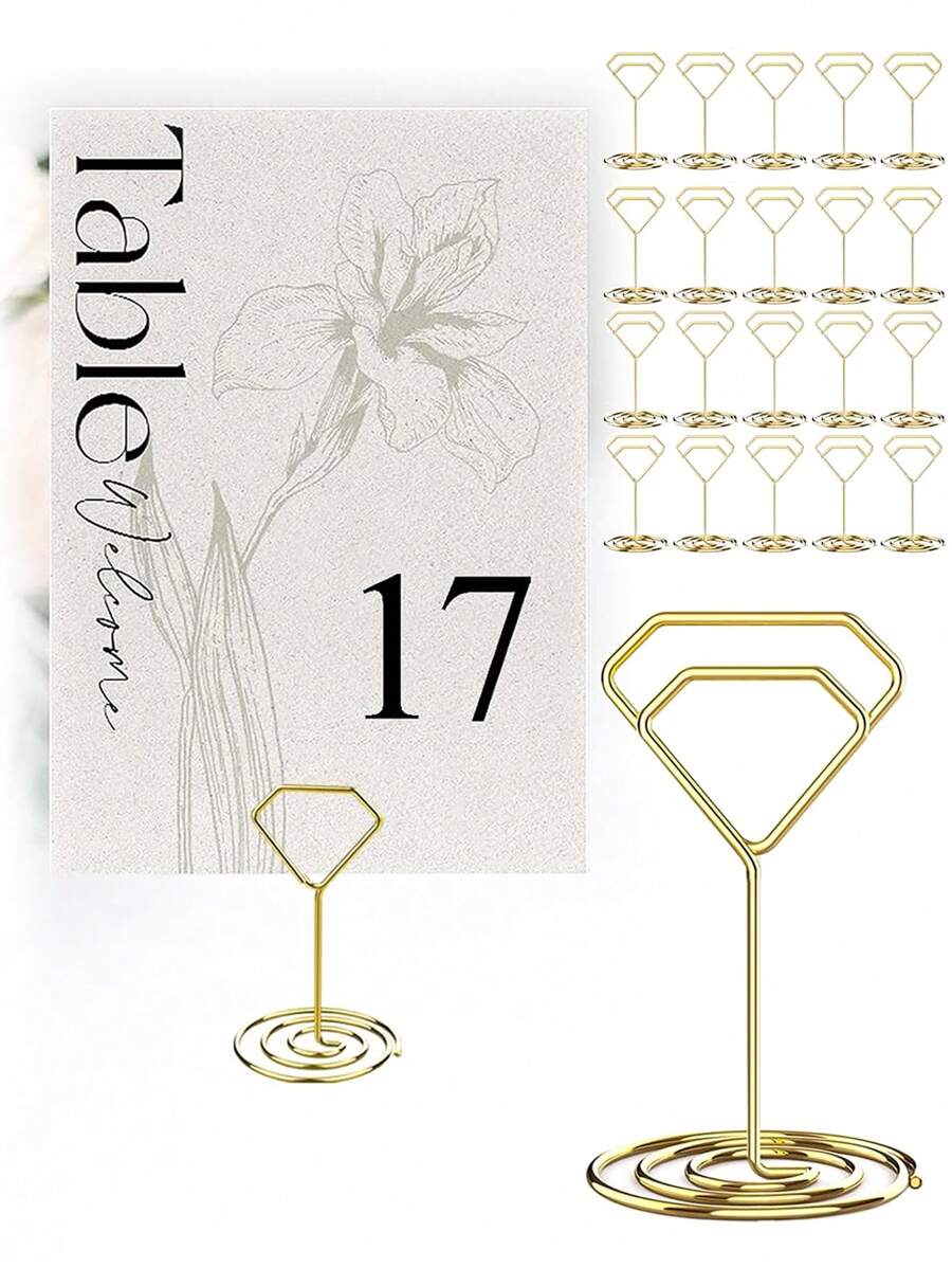 12 Porta Cartellini, Supporti a forma di cuore in oro e diamante per numeri di tavolo, per foto, biglietti regalo e segnaposto, fermacarte per centrotavola, decorazioni per matrimoni, feste di nozze, festa di nascità, compleanni e San Valentino