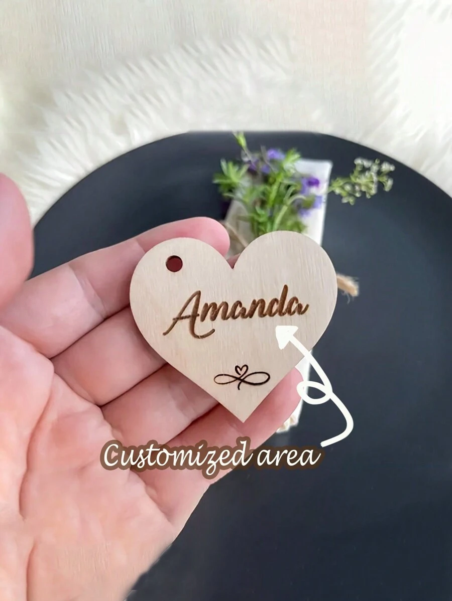 Customized Wooden Craft Hanging Decor - Heart Shaped Wooden Plaque, Creative Home Decoration, Small Gift For Significant Other/Parents/Kids/Friends Gifts Birthday Graduation