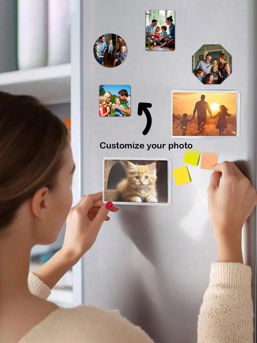 Sublimation Blank Refrigerator Magnets Soft Magnetic Diy Customizable, Suitable For Home And Kitchen Decoration Style, Can Be Used For Personalized Decoration And Various Festivals, Anniversaries, Meaningful Moments Record, Gifts For Family And Friends