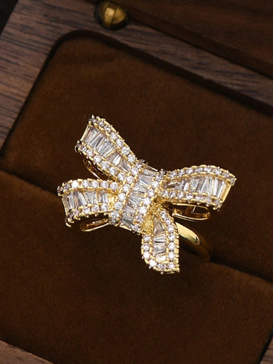 1pc Rhinestone Butterfly Design Functional Multi-Purpose Ring