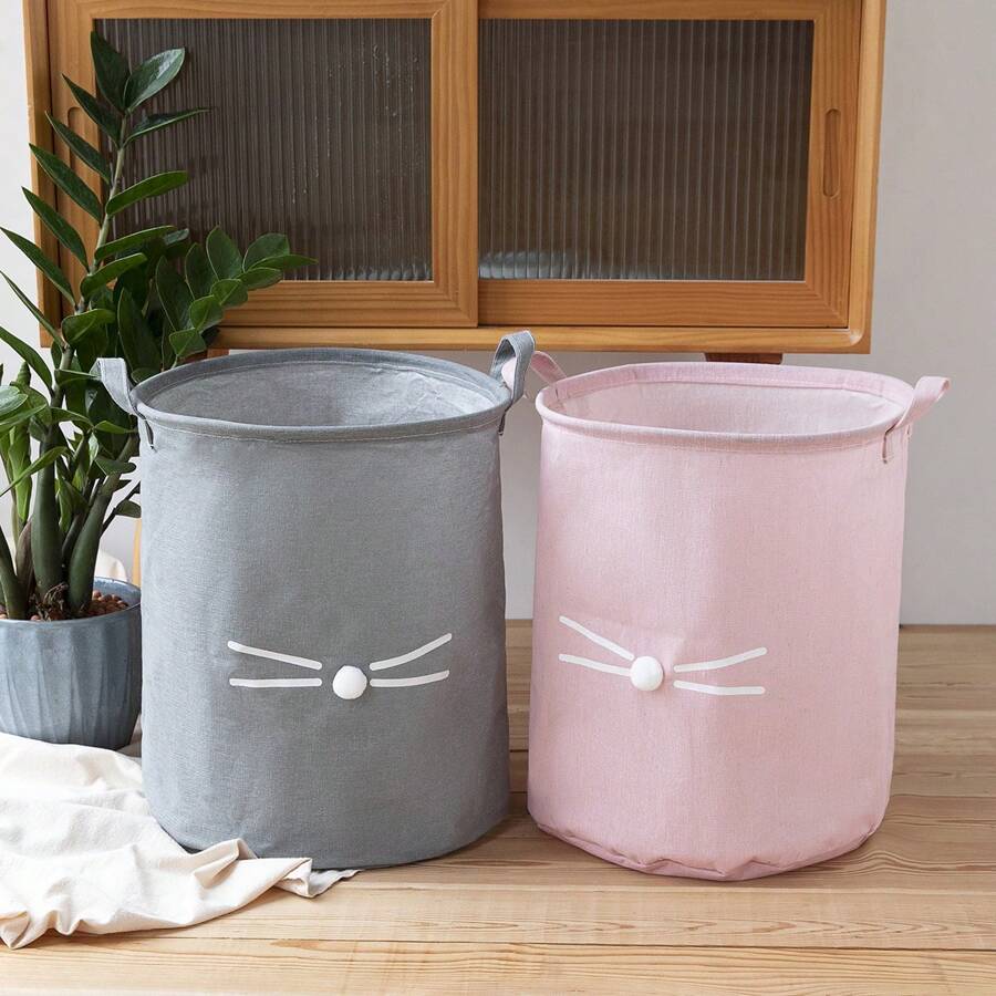 1 pieza Cesto de la ropa plegable a prueba de agua con diseño de dibujos animados para almacenamiento de ropa sucia y juguetes, cesto de la ropa, cesto de lavandería, organizador de baño, cesta, cesta de almacenamiento, cesto de la ropa plegable