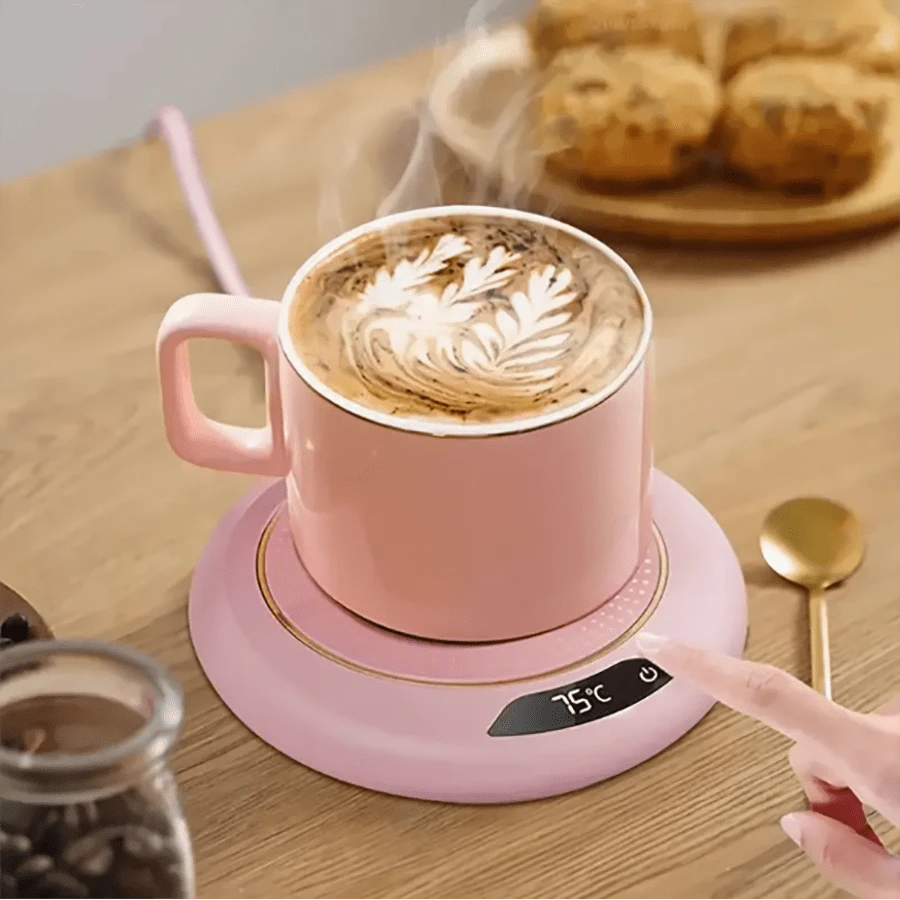 USB Powered Coffee Cup Warmer With Button Control, 20W ABS Constant Temperature Heater, Auto Shut Off, Suitable For Office/Home/Travel, Great For Birthday/Holiday Gift, For Outdoor, Camping