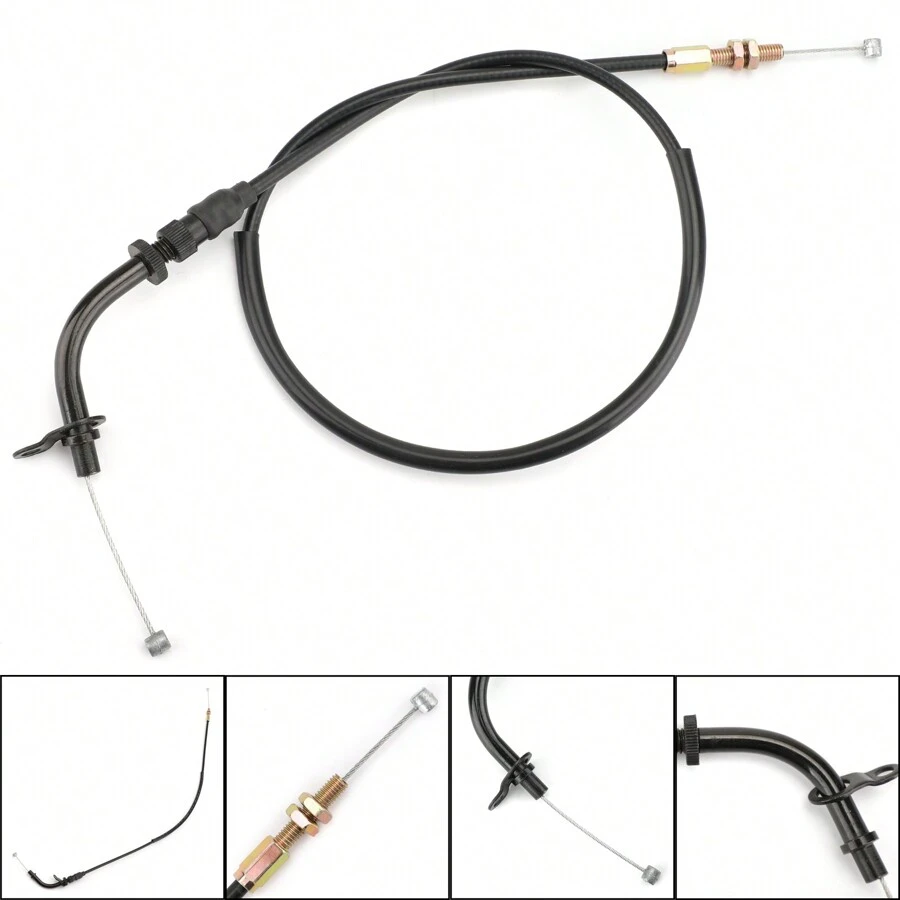 1x fil de ligne de câble d'accélérateur noir pour Suzuki Bandit 250 GSF250 74A