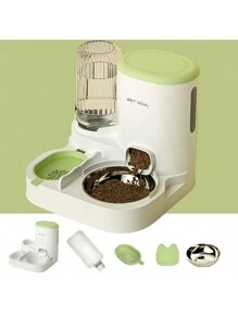 Green + Stainless Steel Bowl