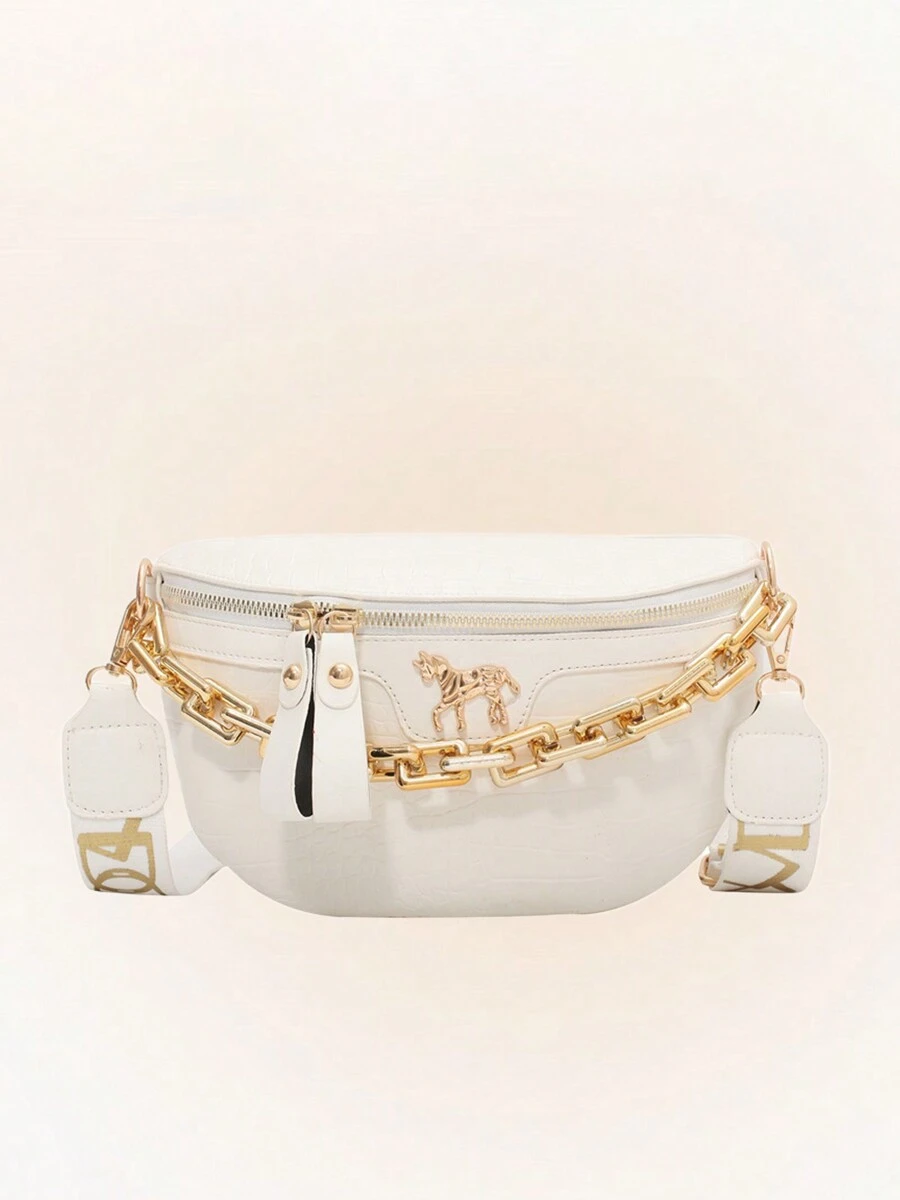 Women's Casual Crossbody Bag Fashion Shoulder Bag Simple Style Chest Bag Belt Bag