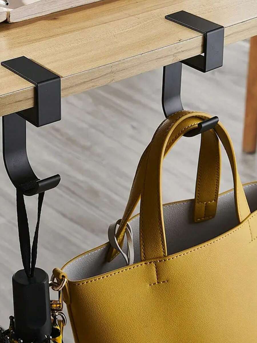 1 pezzo Gancio portatile per zaino, supporto per borsa spostabile per scrivania d'ufficio, accessorio da agganciare al bordo della scrivania in classe