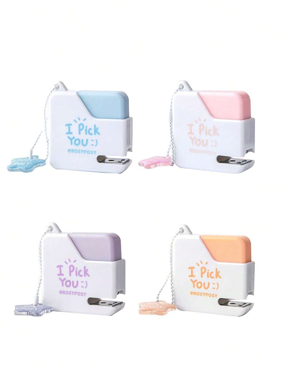 Cucitrice da studente mini portatile di design morbido e di bell'aspetto, dal look Ins, facile da utilizzare, di colore carino
