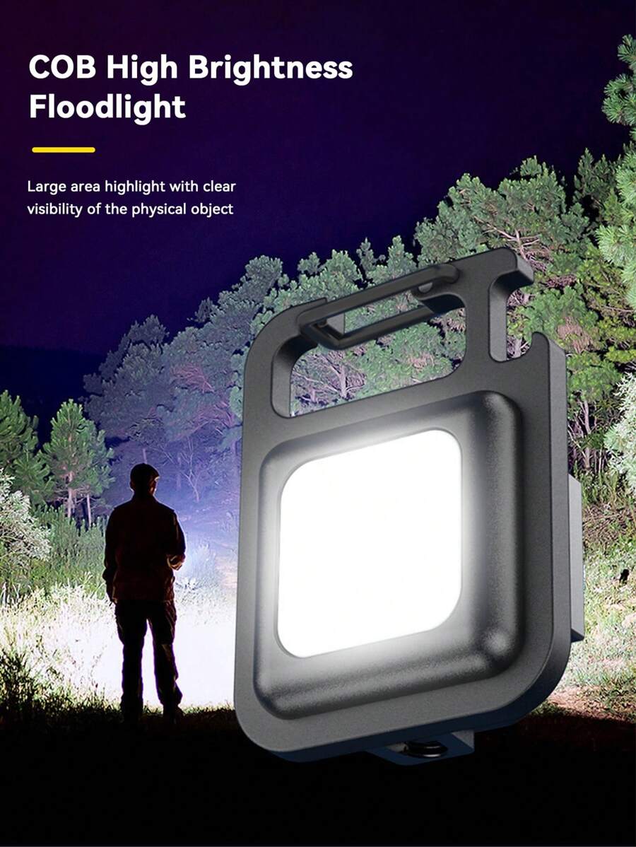 1/2/3/10pcs COB Keychain Work Light, Flashlight With 4 Lighting Modes, Keychain Light Emergency Light, Bottle Opener, Mini Flashlight With Magnetic Base