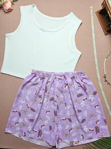 Conjunto Borboleta Roxo Branco 08 G1