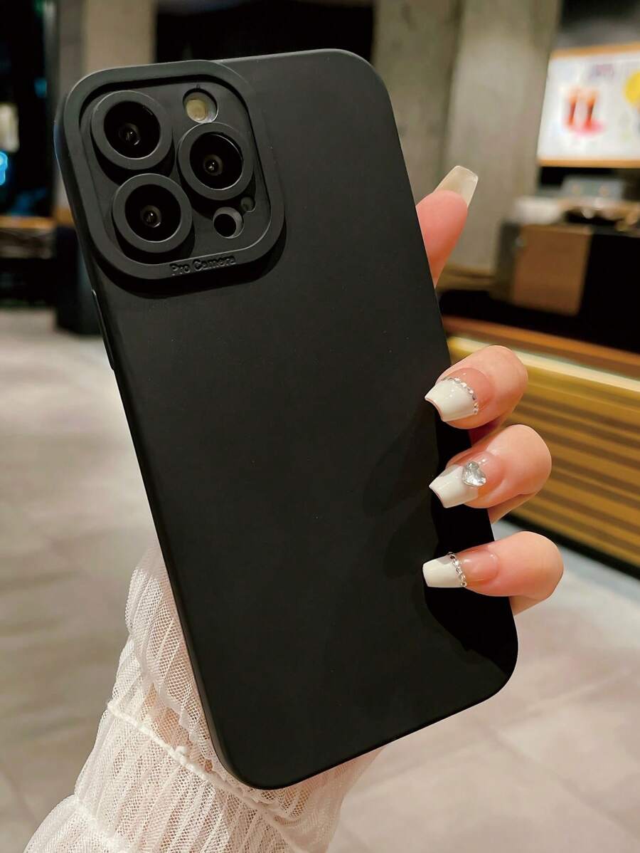 1 pieza Funda de silicona a prueba de golpes con cobertura completa de ojos de ángel compatible con iPhone 15 Pro Max y Galaxy S24 Ultra 5G