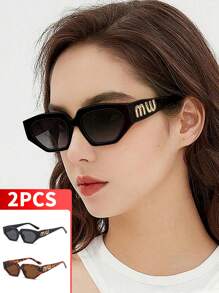 2pc+Leopard Tea+Black Frame Gray
