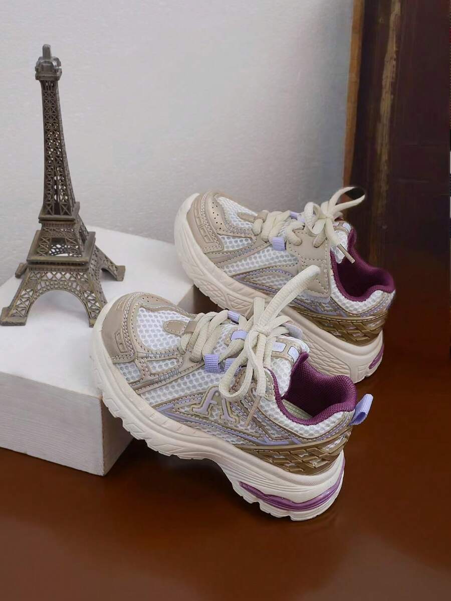 Kids Sports Shoes - 2024 Spring & Autumn New Breathable Mesh Girls Shoes, Boys Hook And Loop Fashion Casual Sneakers Comfortable Anti-Skid For Running & Daily Wear
