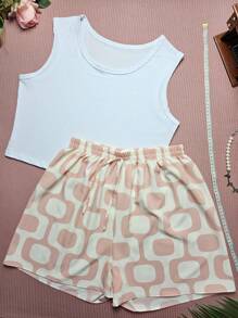 Conjunto Maze Rosa Branco 08 G1
