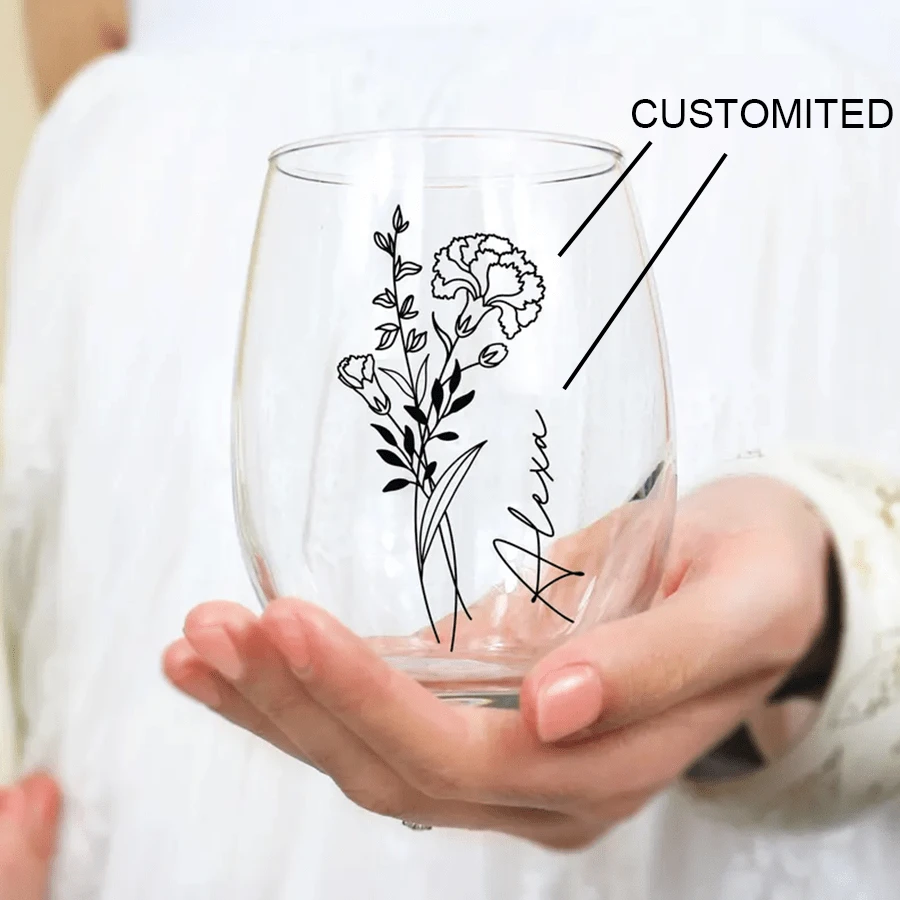 Wine Glass Personalized Wine Tumbler Name Personalized Gift For Bridesmaid Gift Tumbler Stemless Wine Glasses Personalized Gift For Her