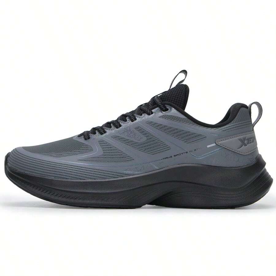 XTEP Men's Casual Sports Shoes, Fashion Comfortable Lightweight Outdoor Fitness Sneakers, Smoke Gray/Charcoal Gray