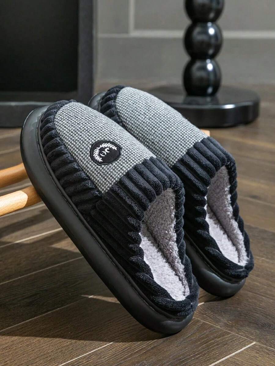 Pantuflas para hombre para interiores de otoño e invierno con suela gruesa de EVA, ligeras, cómodas, antideslizantes y de forro cálido