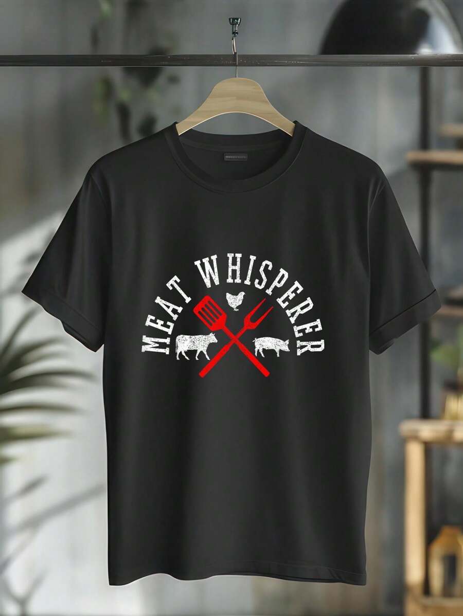 100% Cotton Grilling T-Shirt - Meat Whisperer Funny BBQ Shirt Chef Gift T-Shirt