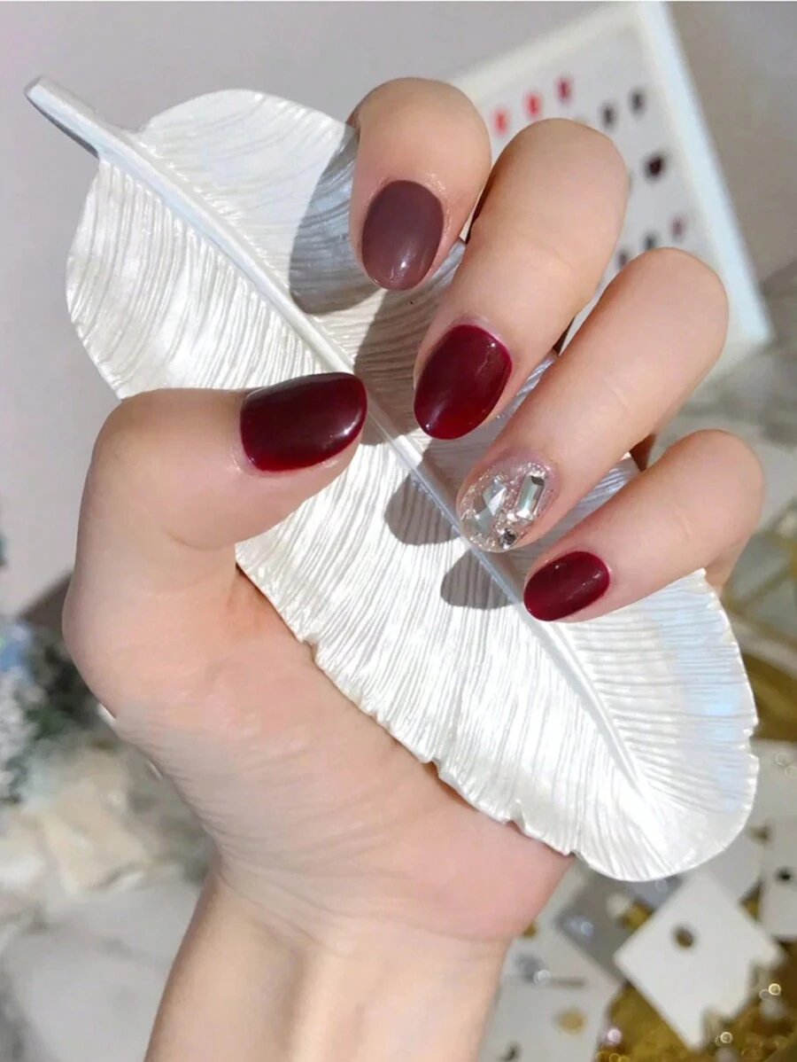 1 pieza Accesorio de fotografía con forma de hoja y pluma de metal, herramienta para exhibición de nail art