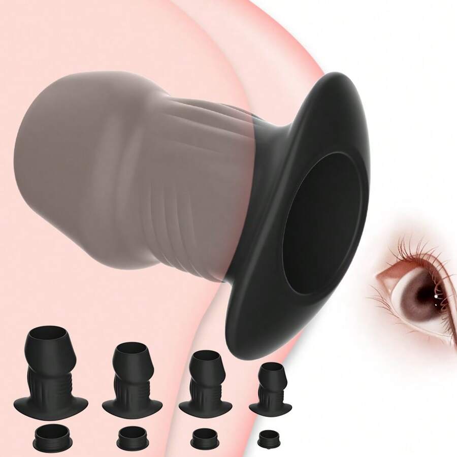 Tapón anal de silicona con tope, juguete sexual unisex para tienda erótica, juguetes sexuales anales para mujeres, entrenador anal, espéculo hueco, cuentas anales, juego sexual para adultos
