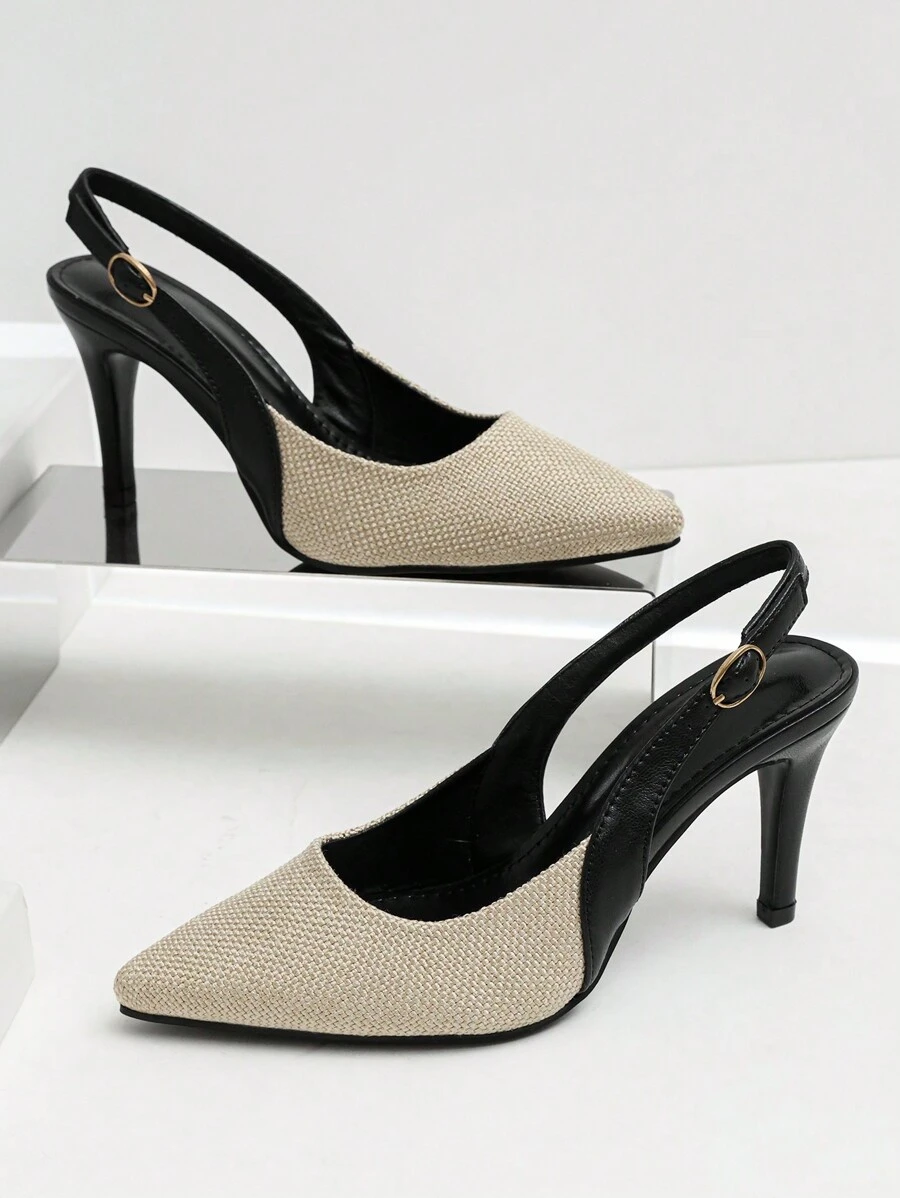 New Style Women's Pointed Toe High Heel Mules, Fashionable Elegant Minimalist Design, Comfortable High Heel Shoes