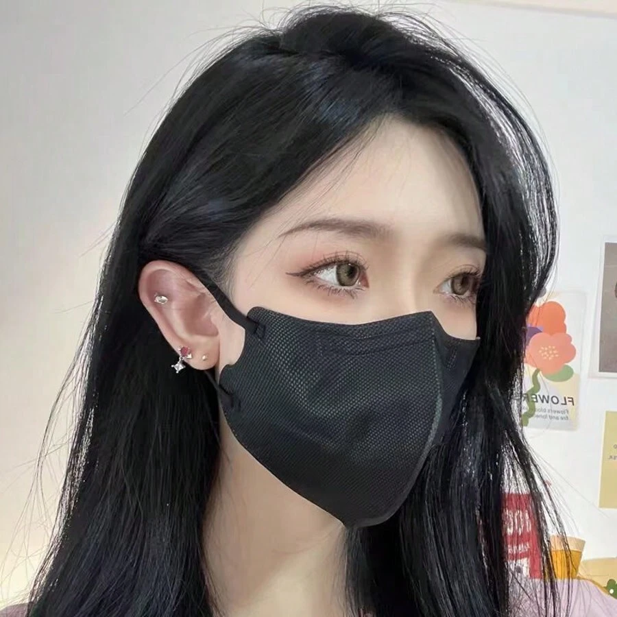 10PCS Highly Attractive Level Adult Disposable Disposable 5D Three-Dimensional KN95 Protective Mask 3DMASK Four Layers, For Both Men And Women